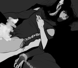 Conjuration Perk: Bound ShacklesUncensored version for ũ and up on my Patreon and catch the sketch by upgrading to ū+Vikrolomen © Me Vincialem © Mazokhist  All characters portrayed are 18+ / do not tag as kin, oc, id, etc