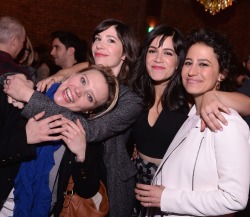 camewiththeframe:  New to Me: Kate McKinnon, Carrie Brownstein, Abbi Jacobson and Ilana Glazer at Broad City S2 premiere   Dream dinner party guests. 