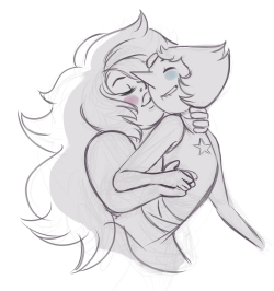nessielesbian:  i’m really tired so i can only half-ass some smooches for the last day. but thank you to everyone who enjoyed my shippy garbage over pearlmethyst bomb!    