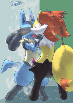 pokepornislife:  F Braixen x M Lucario Attention Everyone: Today i reached 30 followers SO I NEED IDEAS! What should i do now that i reached 30. Leave ur ideas in the answers