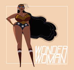 mariethorhauge:    Wooo! My animation friend and hero Sandra N. Andersen did an animated gif using my Wonder Woman design! So cool.  We collaborated a bit on making the pose work. Then Sandra did her magic. So bad-ass.  