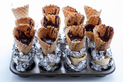 soul-in-completion:  dynastylnoire:  foodffs:  Hot Fudge Brownie and Double Scooped Ice Cream Sundae High Hat Cupcakes…in a Cone! Really nice recipes. Every hour.  O.O OH MY LORT!!!!!  Holy fuck fest, please tell me there is a way this can be veganised?!?
