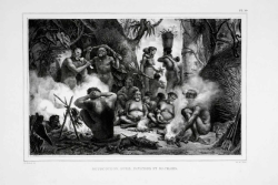 Illustration of Brazilians, from Voyage Pittoresque Et Historique Au Bresil, by Jean Baptiste Debret. VIa Biblioteca Brasiliana.  