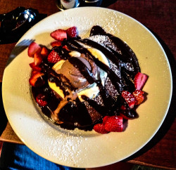 sexy-uredoinitright:  How about Chocolate Pancakes, with Chocolate Sauce, Chocolate Ice Cream, Vanilla Ice Cream and Strawberries…..  so&hellip;like&hellip;when can i visit? LOL!