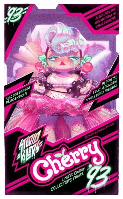 trufflesmushroom:Studio Killers fanart, with a twist!! A collectable, dressable, brushable, posable, lovable limited edition 90′s-themed Cherry action figure. Little bit of Moschino S/S 2018, some classic P!nk, and of course Mattel. Obviously, you