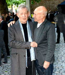 fuckyeahsirpatrickstewart:  More pictures of Sir Ian &amp; Sir Patrick at the UK Premiere of Mr Holmes (6/10/15, x, x)