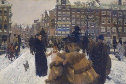 George Hendrik Breitner (Rotterdam 1852 - Amsterdam 1923), Singelbrug bij de Paleisstraat te Amsterdam (the Singelbrug near the Paleisstraat in Amsterdam), c. 1897