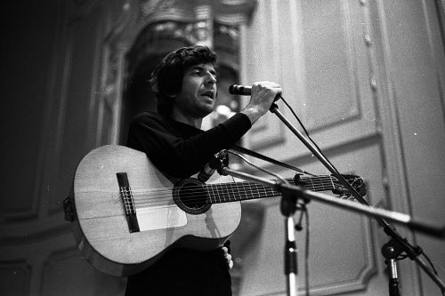 leonardcohenofficial:leonard cohen performing at the musikhalle in hamburg, germany, may 4, 1970