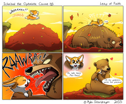 ichabodtheoptimistic:Bear hugs are the best!Comics posted a week earlier on Tapastic! - http://tapastic.com/episode/231091x3!