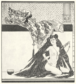 Das schöne Mädchen von Pao - illustration by Franz von Bayros, 1910    