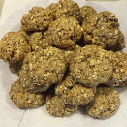 Homemade oatmeal cookies I made that actually taste quite delicious. Though I can’t get baked, I can still bake 