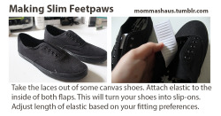 dem-queer-animals:  mommashaus:  Slim Fursuit Feet Paw Tutorial. Just finished a second set of feet paws for Halla because my first set isn’t very comfortable for a lot of walking. These feet are significantly smaller than my first set and they have
