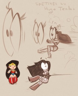 ironbloodaika: hugotendaz:  Wonder Woman - Doodles Morning doodles of Wonder Woman in the morning to try some different styles. You can see the clear Tex Avery influence. I watched some of his cartoons while having breakfast. Good times :) Newgrounds