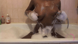 clairesterlingsmut:    I tease you with soap and suds - lathering up my tits, playing with my nipples, and rubbing my ass. Then it’s time for my special bath toy and a squirty surprise!   Available on Clips4Sale, ManyVids  