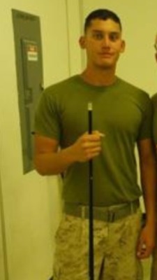 militaryboysunleashed:  24 year old marine at 29 palms with a long uncut dick.  He was out in the field, got so horny, he used a port a John to take pics and jack off