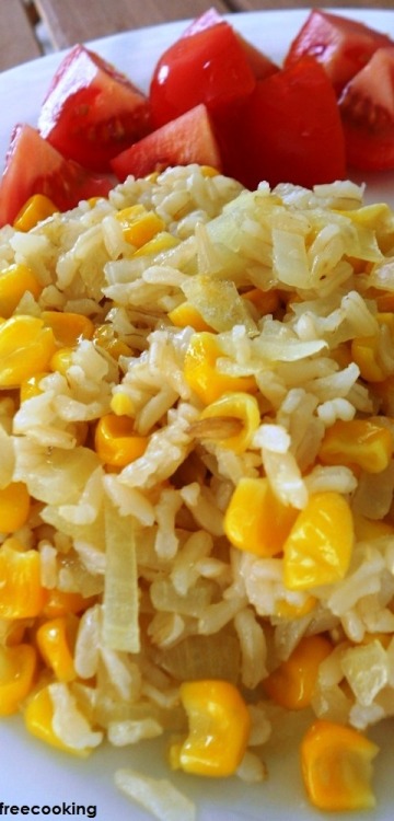 Brown Rice with Corn Quickie Version
