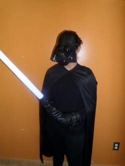 unikals:  I was Darth Vader for Halloween. Also, the lightsaber vibrates. It vibrates.  Reblogging for our love of Star Wars, and my love of immature jokes. - D