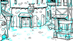 yagworld:  GAME UPDATEFinally starting the last third of the game! This is the city environnement (WIP)GAME INFO-Flash game (will be posted on Newgrounds)-Choose your own adventure game (you pick dialogue choices and you choose which direction you’d