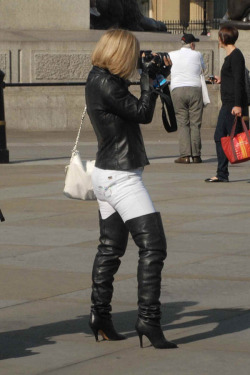 silent-tight-and-still:  The world needs more of these. Any woman who can wear those boots and be comfortable in the “normal” world, doing “normal” things has got my vote . 