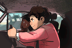 taikova: my current headcanon is that steven was an overly safe driver when he’d just gotten his license but turns into whatever that opening was later sdkadsj and he gets a talking-to for driving too slow.   (this is in ocean town because beach city