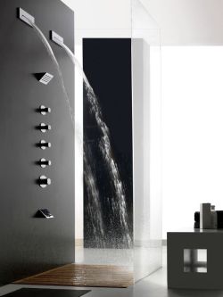 life1nmotion:  Wall-mounted waterfall shower ,design by Daniele Bedini. 
