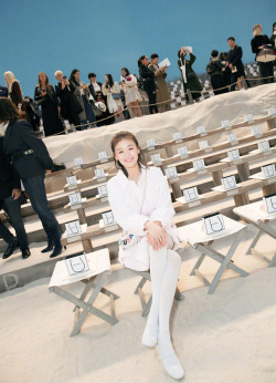 Ma Sichun  at the Chanel S/S 2019 runway show at Paris Fashion Week  