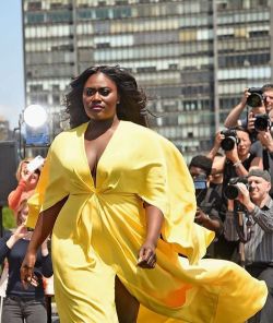 csiriano:  Now that’s a fabulous shot of the beautiful @daniebb3 rocking her first runway at the UN for our lane Bryant collection! Vote on Facebook.com and this dress might hit stores soon! Visit @lanebryant.com to check out the collection!