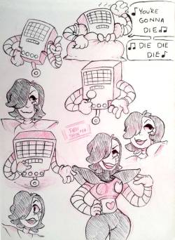 seiishindraws:mettaton doodles from last week i think cutie~ &lt;3