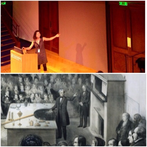 In the top photo Tricia Wang is in the same exact body position in the same theatre as Michael Faraday in the bottom photo.