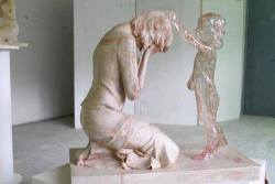 fornication-and-fashion:  simple-bluestarsgirl:   sixpenceee:  This sculpture is called Miscarriage    Holy shit   excuse me while I cry