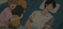 solluxbosom:  claude-and-claudia-faustus:  ask-dolphin-boy:  okay NO you guys DON’T UNDERSATND LOOK AT THEIR SLEEPING POSITIONS these things are usually a HABIT which means they’re the same position every night. Rei and Nagisa just met so it may be