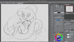 ninoeros:  Working on a new commission. Kinda late but I might finish it this month.   Dat Chaos!!