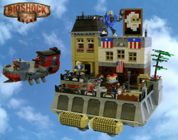 dorkly:  Legoshock Infinite Now you can build your own nightmare utopian city!