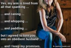 Yes, my arm is tired from all that spanking&hellip;Caption Credit: Uxorious HusbandImage Credit: https://burst.shopify.com/photos/woman-in-punk-wear