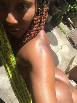 renaissanceamazon:  The first thing I did when I touched down in #NewOrleans  is get naked and saturate my skin with sun melted #cocoabutter and lay in the sun; because that #swampair has the right ingredients to nourish my skin and make it glow. I need