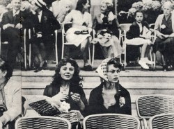 Brigitte Bardot (right) at Cannes.