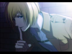 captainarlert:  thatcrazyvocataku:  fangirlatlarge:  cinderko:  大人アルミン  *whispers* take me now   I was gonna make a witty/sexual comment, but that face…  He looks like he either just killed a man or he’s gonna take you out back and I’m