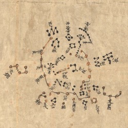 knowledgeistreasure:  The Oldest Extant Star Chart The document, called the Dunhuang chart, is a complete star atlas which was found among the 40 000 other manuscripts discovered  at the Buddhist Mogao cave complex, on the Chinese Silk road in 1900.