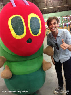 gublernation:  me and a really big caterpillar View more Matthew Gray Gubler on WhoSay  