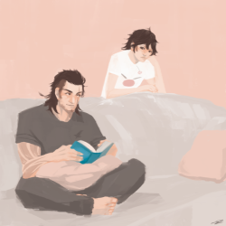 00323z:  “Is that book interesting?” - Final Fantasy XV (TV Game) Gladiolus and Irisnow, I started “100 Amicitia Challenge&quot; till the Episode Gladiolus DLC available :) Plz check my twitter