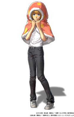 fuku-shuu:  KOEI TECMO unveils a special downloadable costume for Armin in the upcoming Shingeki no Kyojin Playstation game! The look is inspired by his futon look in Shingeki! Kyojin Chuugakkou and will be available via a download code included in the