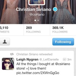 Christian retweeted me! I&rsquo;m dying! #fashion #retweet #dying #lifemade