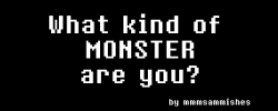 mmmsammishes:  i made a simple undertale generator because i haven’t seen one around and i wanted to make some undertale monster npcs or something. Click and drag the gifs to see what it lands on! these are basic as heck so feel free to expand on them.