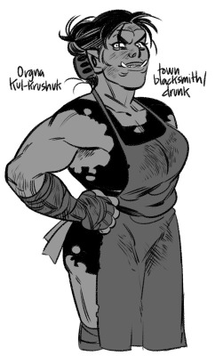 ghostgreen:  today after work i amused myself by drawing some orc ladies (◕‿◕✿) 