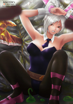 ningyon-art: [Riven got ganged] Our Top and Jungler are dominated T TBut I never voted “YES” at 20.I believe that cum-back is real, lol.*Clean finished and NSFW versions will available at my PATREON this month  Please supports mePATREON /  PIXIV 