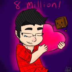 blame-it-on-the-artist:  Congrats Mark on reaching 8 million subscribers!I know you always say thank you to us but I want to thank you for everything that you’ve done for me and 8 million  people. From you funny goofy videos to your inspirational vlogs,
