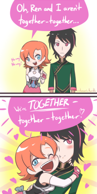 #122 - Together-Together-Together!There’s a huge difference between the two.This was supposed to be for the RWBY art challenge prompt three days ago, but work sneaked up on me.