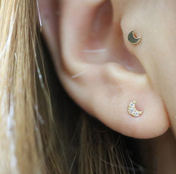 sosuperawesome:  Cartilage, Tragus and Ear Climber Earrings, by Jo Sangsan on Etsy 
