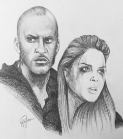 the100-art:  Lincoln and Octavia by severyanka96 Support the artist on: twitter / pikabu. 