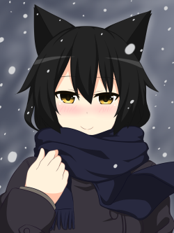 shikniful:  Enjoying This Christmas With You - Blake “If we do it like this then we can both be warm&quot;  Just look at Blake take part of her scarf to put on you and her blushing face like this is pretty much enough to help you survive the cold winter.